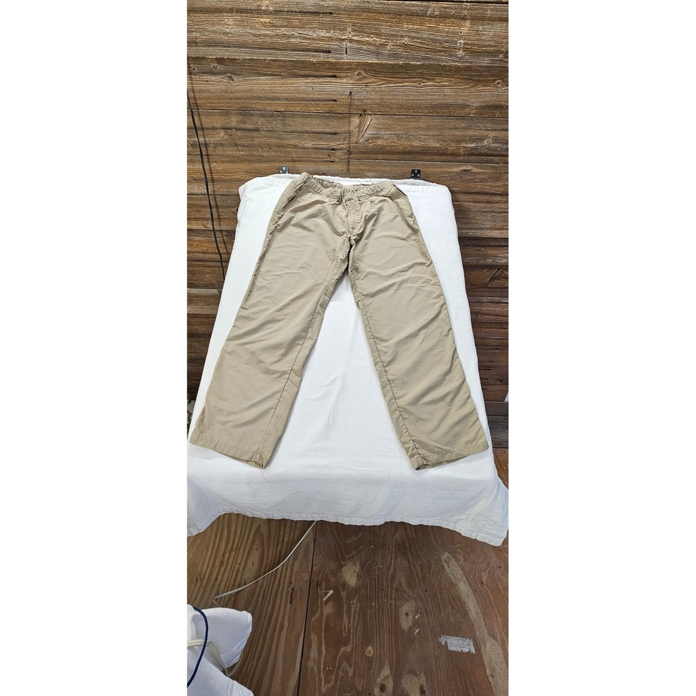 The North Face Mens Tan Nylon Hiking Pants Elastic Waist Khaki Size Large L-G